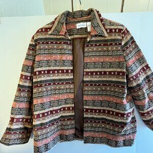 Alfred Dunner Tapestry Open Jacket/Blazer Women's 18
